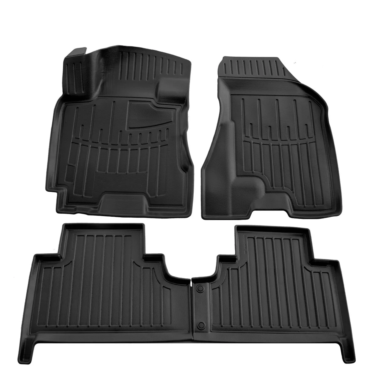 "Voetmatten Auto, Gummimatten Auto 3D, precies passend, polyurethaan, met hoge rand voor HYUNDAI Tucson (JM) (2004-2012) image"