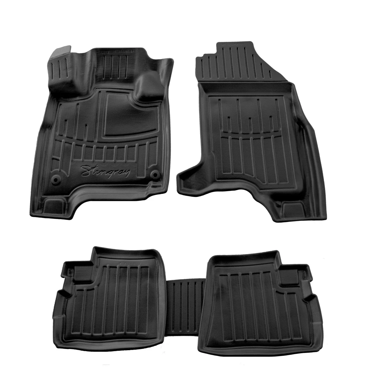 "Rubberen vloermatten auto, 3D, pasvorm, hoge rand, waterdichte automatten voor Mitsubishi i-MiEV (2009-2021) image"