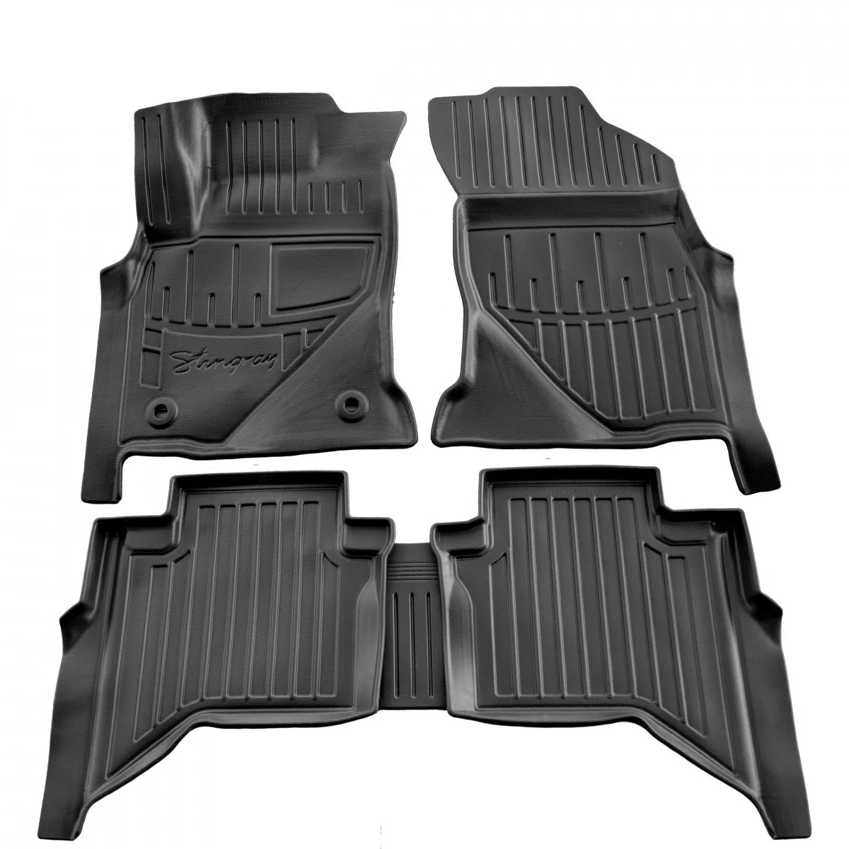 "Voetmatten auto, Gummimatten auto 3D, passende voetmatten voor TOYOTA Hilux VIII (Crew Cab) (2015-...) image"