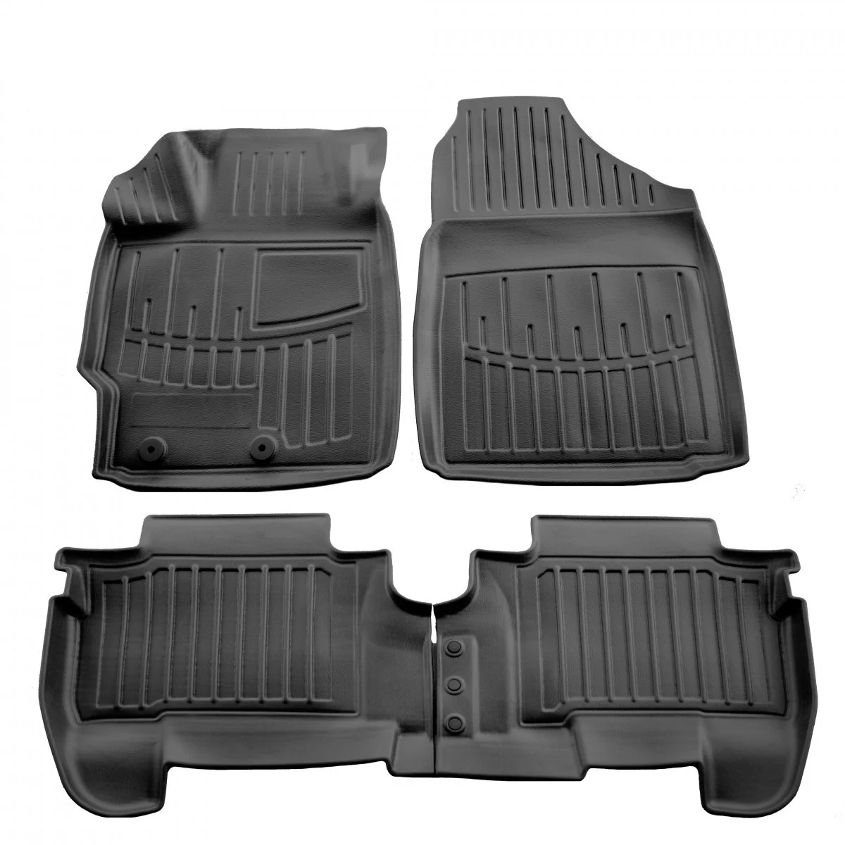 "Rubberen automatten 3D voor Toyota Yaris II (XP9) (2006-2011), passend, hoge randen image"