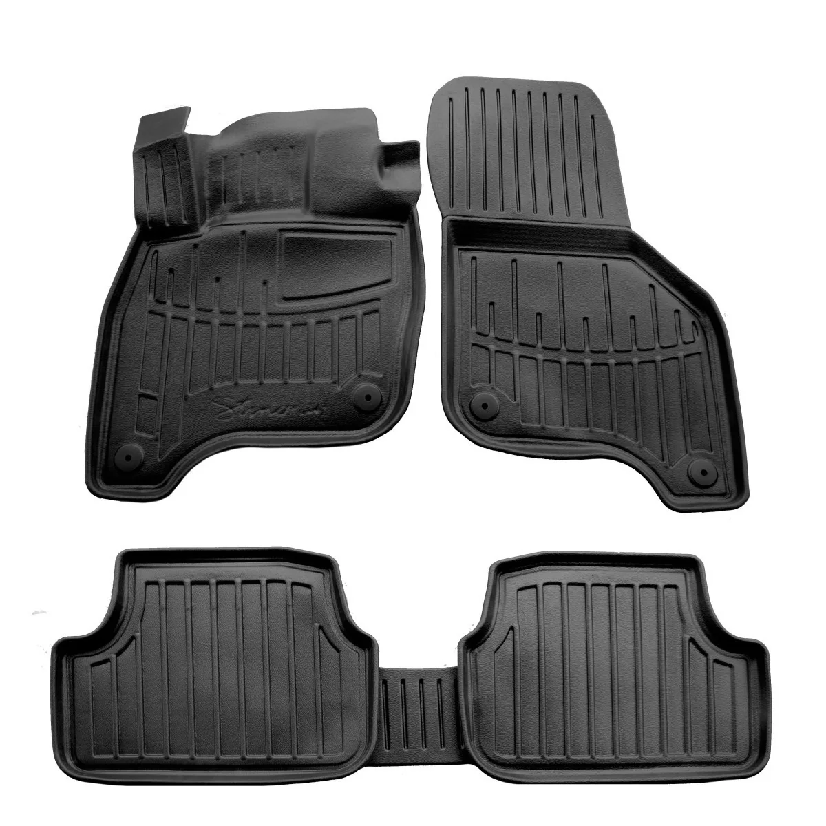 "Autovloermatten, rubbermatten 3D, precies passend, hoogrand, voor VOLKSWAGEN e-Golf (2014-2020) image"