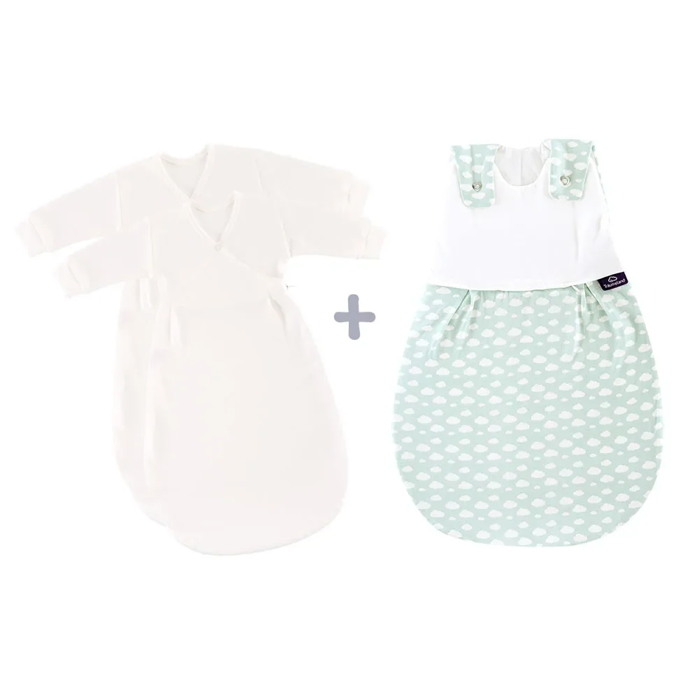 "Träumeland Liebmich slaapzak, slaapzak baby set - Wolk, munt, Goor: 80/86 image"