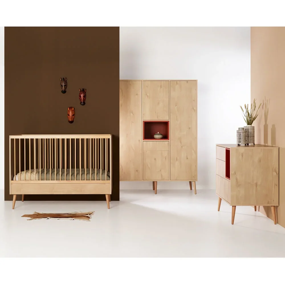 "Quax Cocoon babybed naturel eiken reproductie 70 x 140 image"