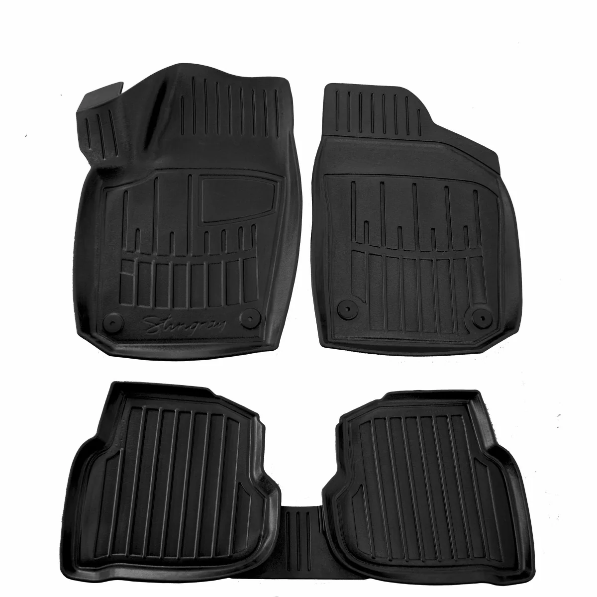"3D rubberen matten, precies passend voor Volkswagen Polo Sedan (2010-2020), polyurethaan image"