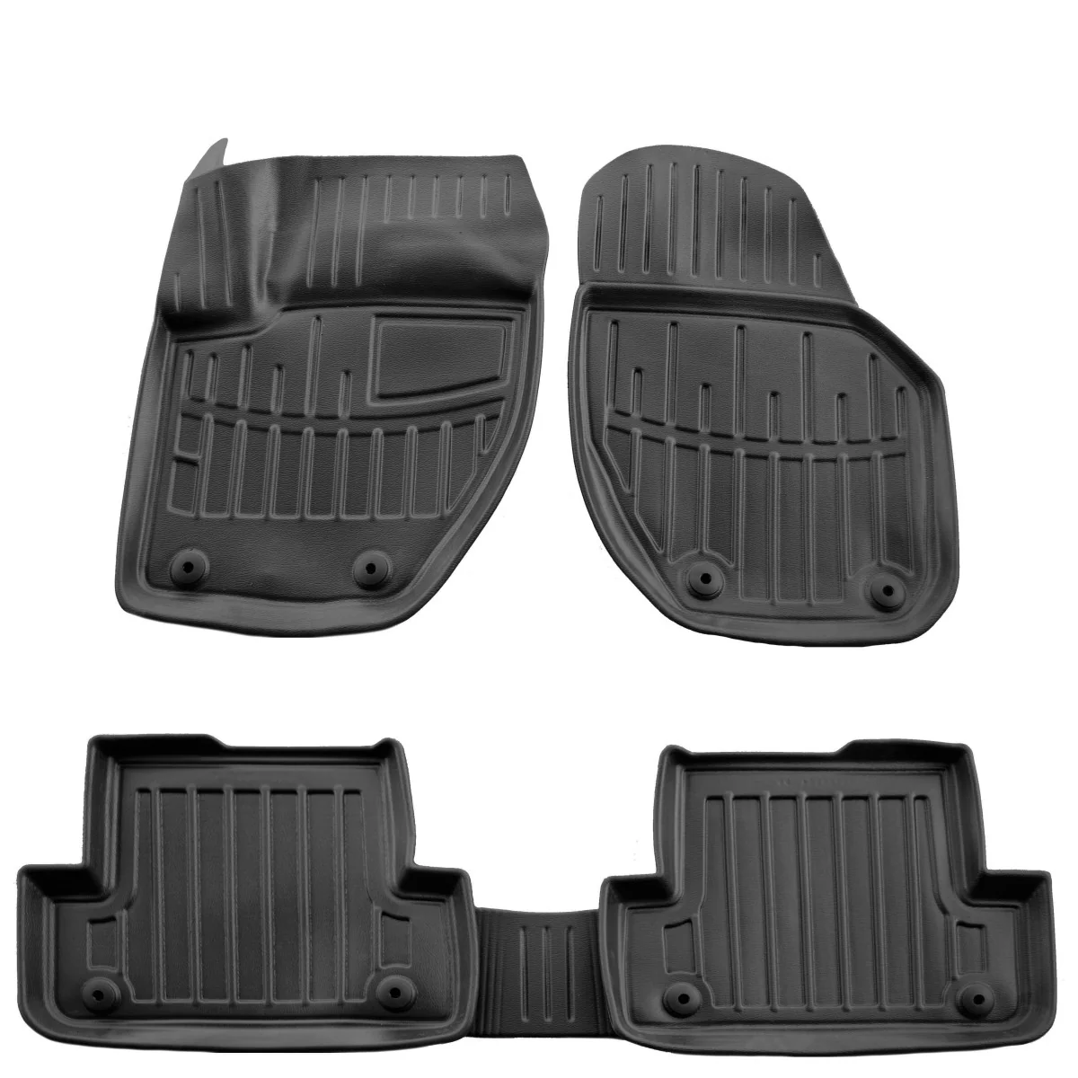 "Rubberen automatten, 3D, passvorm automatten, voor VOLVO V40 (2012-2019), geurloos, hoge rand image"
