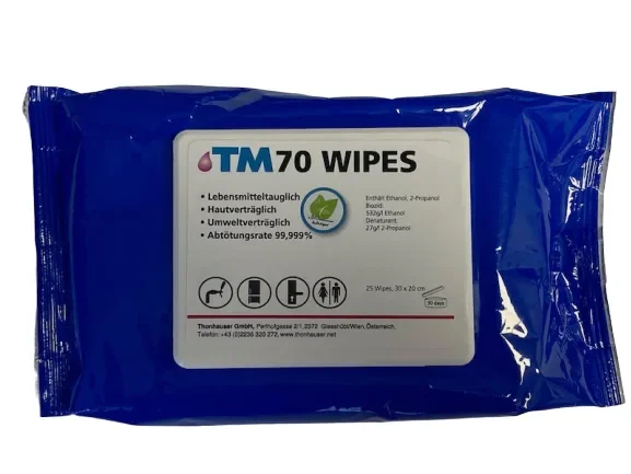 "Desinfecterende doekjes, Desinfectie doekjes - TM 70 Wipes mini (25 doekjes per stuk) image"
