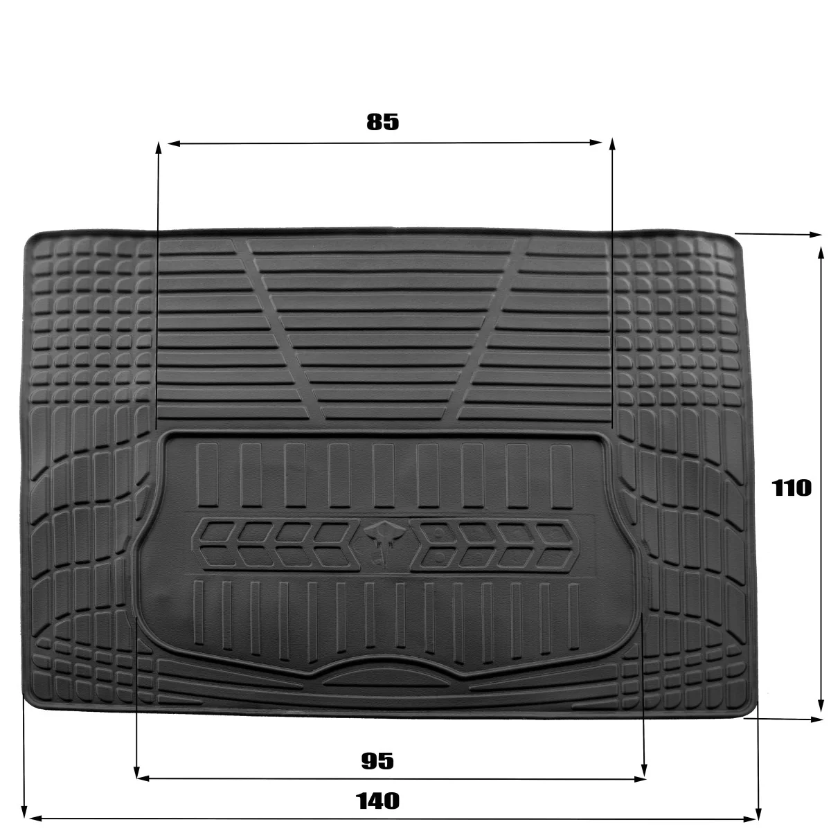 "Kofferraumbak, universele 3D TPE, 1400x1100mm, passgenaue kofferbak bescherming image"
