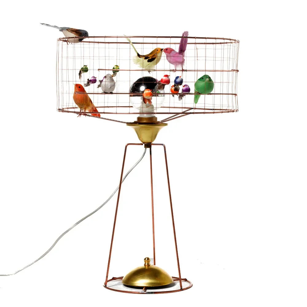 "Challières tafellamp vogelvolière image"