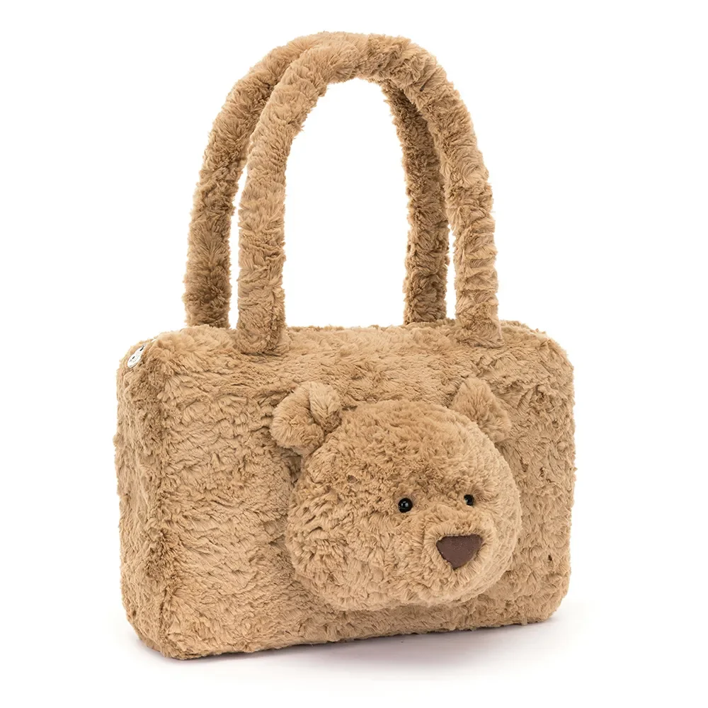 "Jellycat Bartholomew Beren draagtas, tas met beer, stoffen tas, boodschappentas, schattige draagtas image"