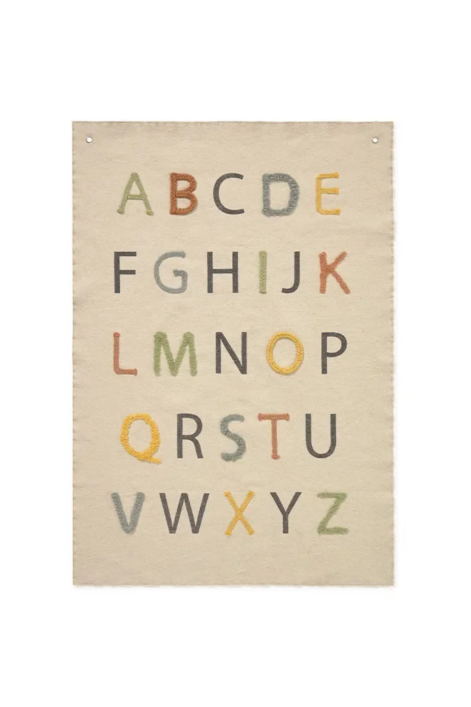"Wandhanger, handgeweven, wasbaar, makramee, boho wanddecoratie abc image"