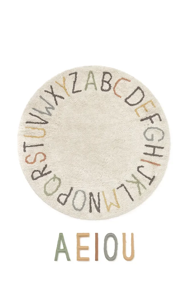 "Wasbaar speelkleed ABC kleurrijk, kleed met letters voor kinderkamer image"