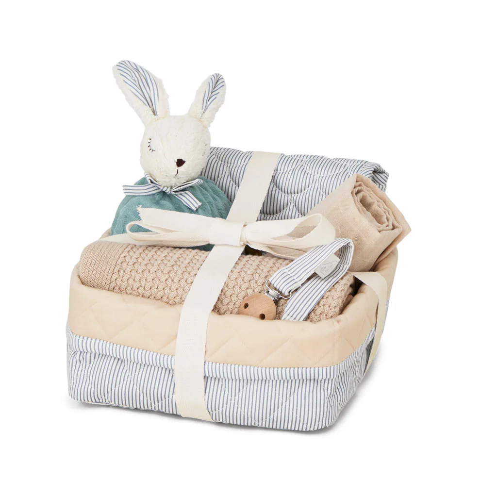 "Baby mand, baby shower cadeau, baby cadeau, kraamcadeau, klassieke blauwe strepen image"