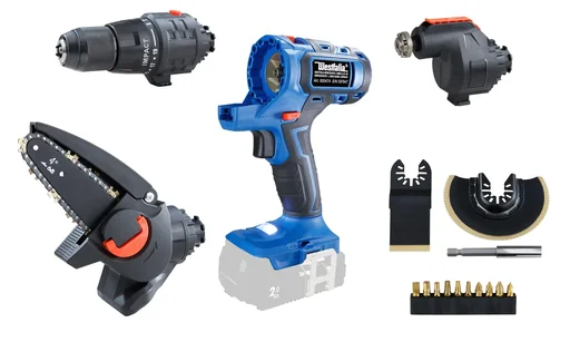 "3-in-1 accu-aangedreven powertool, 17 stuks (Batterij en lader niet inbegrepen) image"