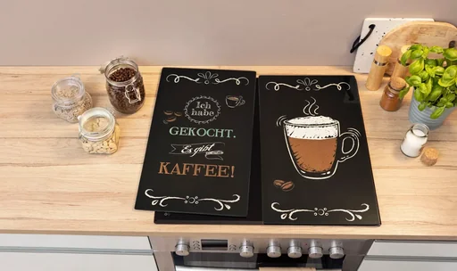 "Set van 2 fornuis dekselplaten "Coffeetime" image"