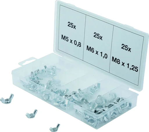 "Vleugelmoeren-assortiment, 75 stuks image"
