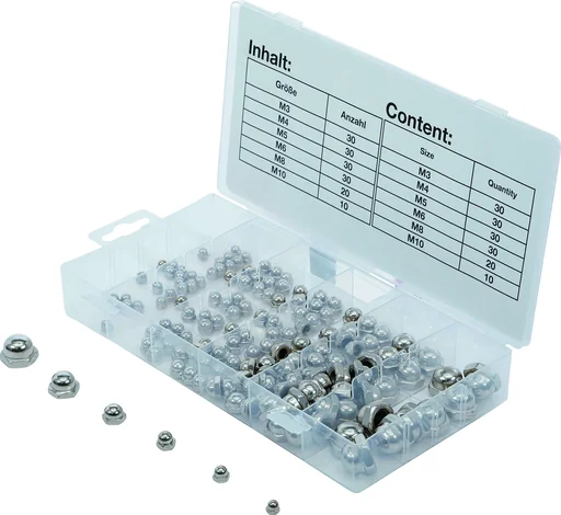 "Moeren met kap, assortiment, 150 stuks image"