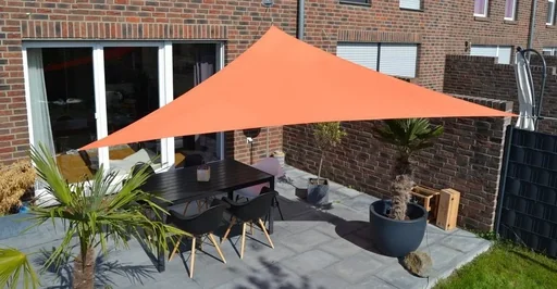 "Waterafstotend driehoekig zonnescherm, terracotta, 360 x 360 x 360 cm image"