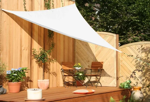 "Driehoekig zonnescherm HDPE grijs 360 x 360 x 360 cm image"