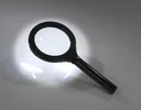 Magnifying glass with 15 LEDs, black