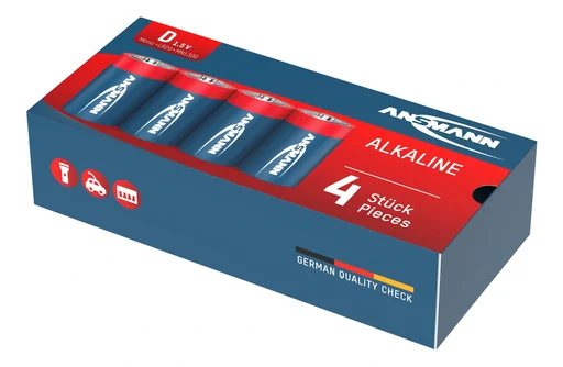 "Alkalinebatterijen Mono D, 4 stuks image"