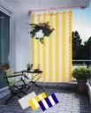 Verticale zonzeil geel-wit 230 x 140 cm