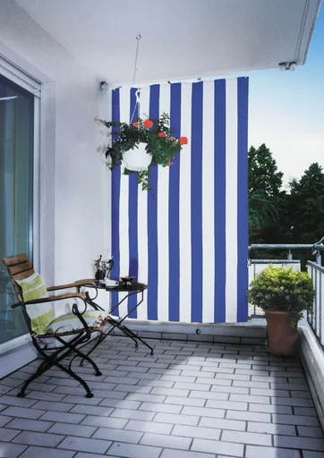 "Verticaal zonzeil, blauw-wit, 230 x 140 cm image"