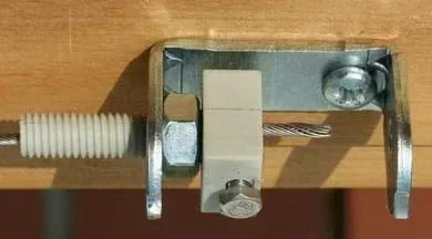 "Chromen kabelspanset voor kabelgespannen zonnescherm image"