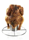 Kippenhouder voor de grill met aromahouder, roestvrij staal
