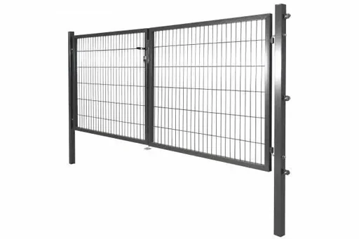 "Tweevleugelig tuinhek voor standaard staafmat, 2x 150 x 125 cm image"