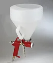 Compressed air funnel spray gun