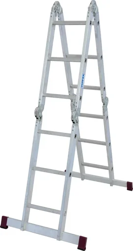 "CORDA articulated universal ladder 4x3 rungs + platform set image"