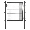 Tuinpoort voor staafmat, antraciet, enkele vleugel - 100 cm hoog - 100 cm breed
