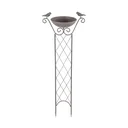 Birdbath with trellis