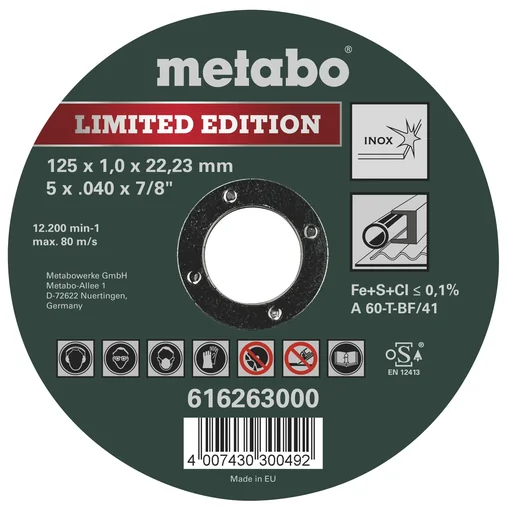 "Snijschijven Inox Special Edition II, 125 mm, 25 stuks image"