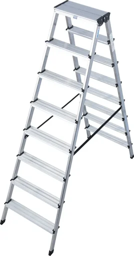 DOPPLO Stufen-Doppelleiter 2x8 Stufen