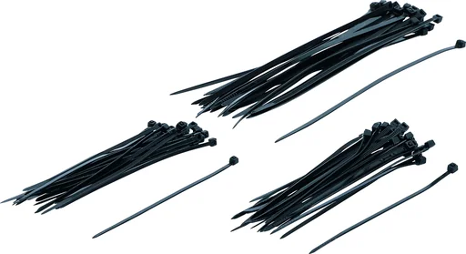 "Kabelbinders assortiment, zwart, 100-200 mm, 75 stuks image"