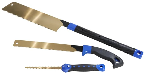 "Fine-cutting saw set, 3 pieces, titanium-coated image"