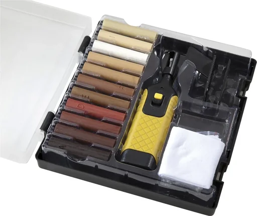 "Reparatieset voor laminaat en parket met 11 kleuren harde wasstaven image"