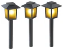 Zonnelantaarn met vlameffect, set van 3 stuks