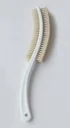 Massage brush with natural hair bristles