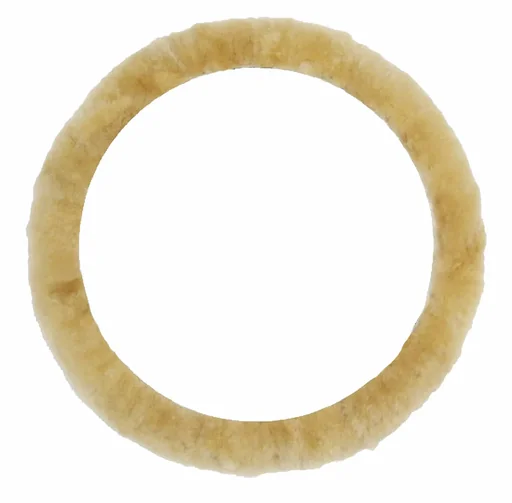 "Lamswollen stuurwielovertrek, beige image"