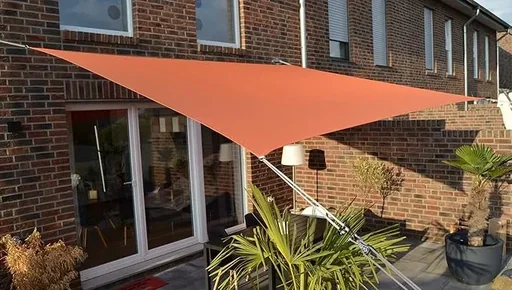 "Vierkant zonnezeil, waterafstotend, terracotta, 300 x 400 cm image"