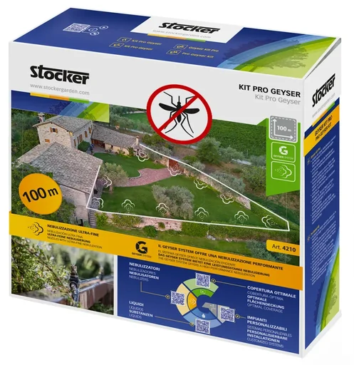 "Kit Pro 100 m hose, 40 nozzles, 40 T-connectors, 5 L-connectors, 5 straight connectors, 5 plugs image"
