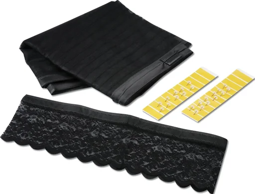 "Muggennet Magic Klick 90 x 210 cm voor deuren, zwart met magneetsluiting image"