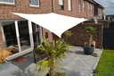Vierkant zonnescherm HDPE, crèmewit, 400 x 500 cm