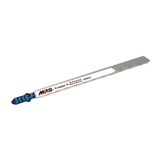 "Bimetalen decoupeerzaagbladen, gefreesd en gegolfd, GL 130 / VL 110 mm, ZT 2,0 mm / 12 TPI, verpakking van 5 stuks image"