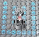 Inzetborstels voor rubber ringmat, set van 10, kleur blauw