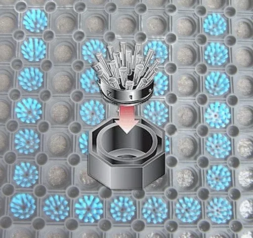 "Inzetborstels voor rubber ringmat, set van 10, kleur blauw image"