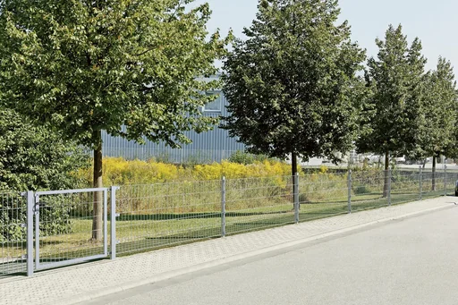 "Double rod mesh fence complete set, hot-dip galvanized, height 100 cm, length 22 m image"