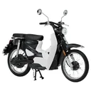 Elektrische scooter / retro-bromfiets "Turin" 45 km/h zwart/wit